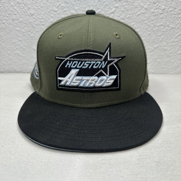 Houston Astros Script Travis Scott Olive InspoExclusive Hat Club Hat - Picture 1 of 6